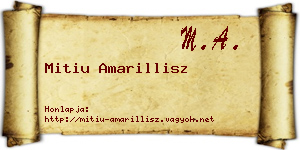 Mitiu Amarillisz névjegykártya